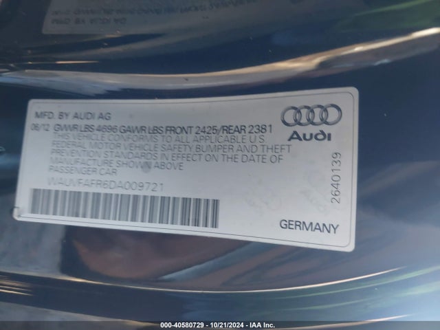 2013 AUDI A5 WAUVFAFR6DA009721 Photo 8