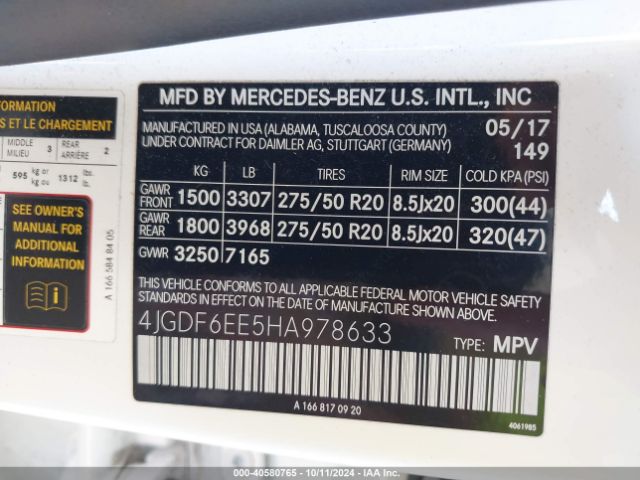 2017 MERCEDES-BENZ GLS 450 4JGDF6EE5HA978633 Photo 8