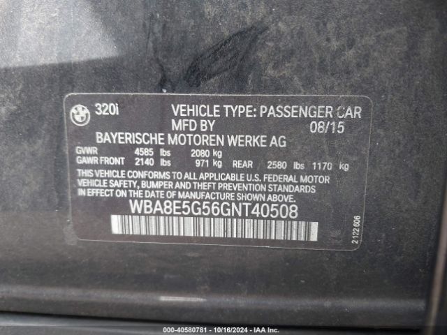 WBA8E5G56GNT40508 BMW 320i Xdrive