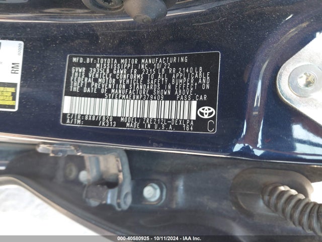 Toyota COROLLA LE 2022 5YFEPMAE8NP379409 Image 9