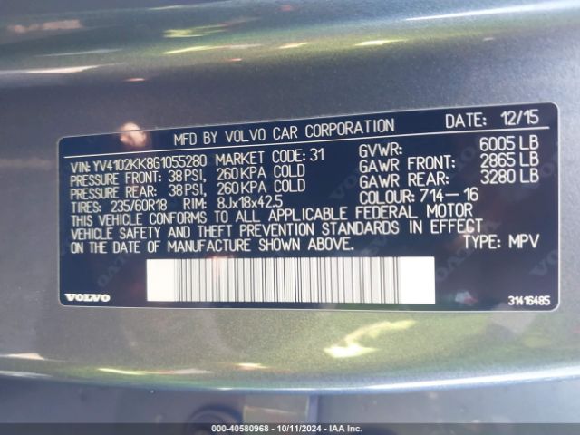 YV4102KK8G1055280 Volvo Xc90 T5 Momentum
