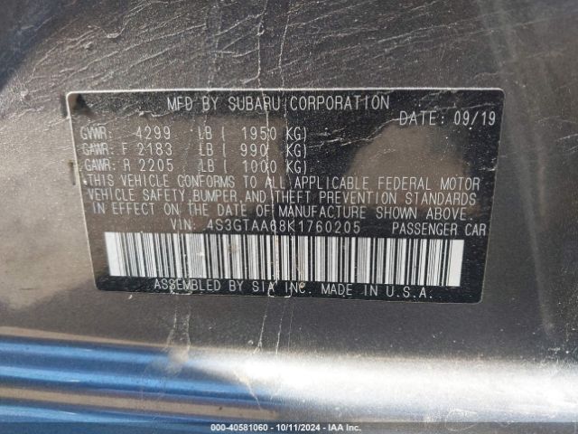 4S3GTAA68K1760205 Subaru Impreza 2.0i