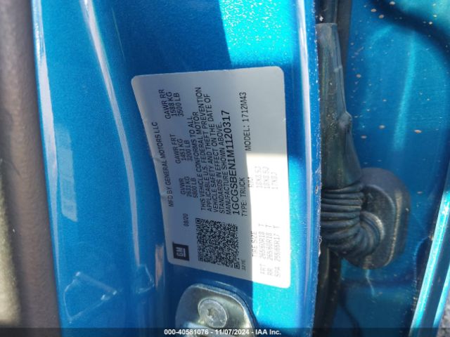 1GCGSBEN1M1120317 Chevrolet Colorado 2wd  Short Box Wt