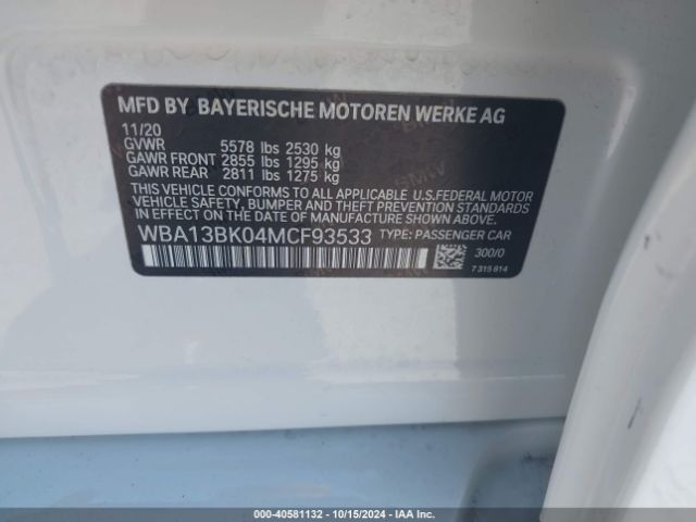 WBA13BK04MCF93533 BMW M550i Xdrive