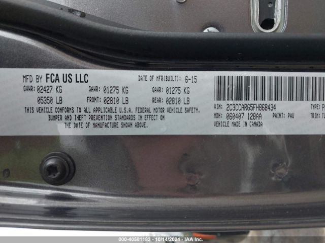 2C3CCARG5FH868434 Chrysler 300 Limited