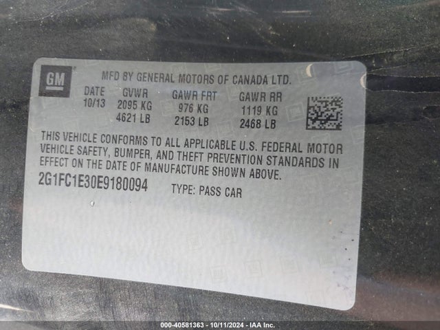 Chevrolet Camaro 2lt 2014 2G1FC1E30E9180094 Image 9