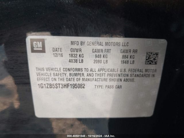 1G1ZB5ST3HF195082 Chevrolet MALIBU LS