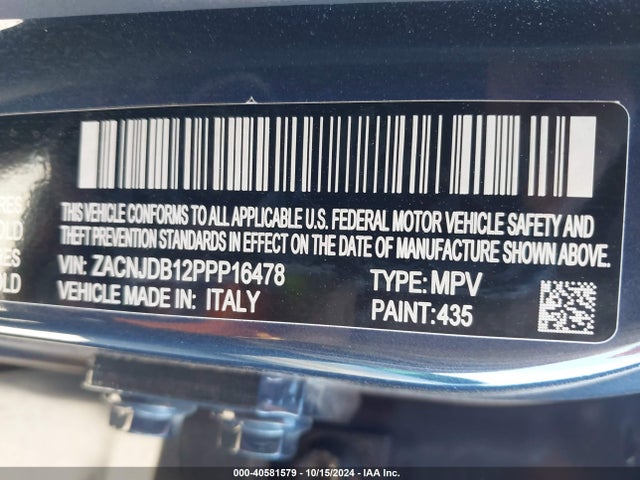 ZACNJDB12PPP16478 Jeep Renegade Latitude 4x4