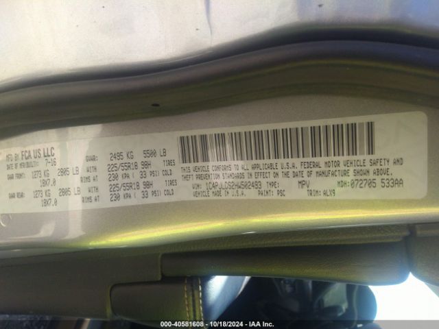 1C4PJLDS2HW502493 Jeep Cherokee Limited Fwd