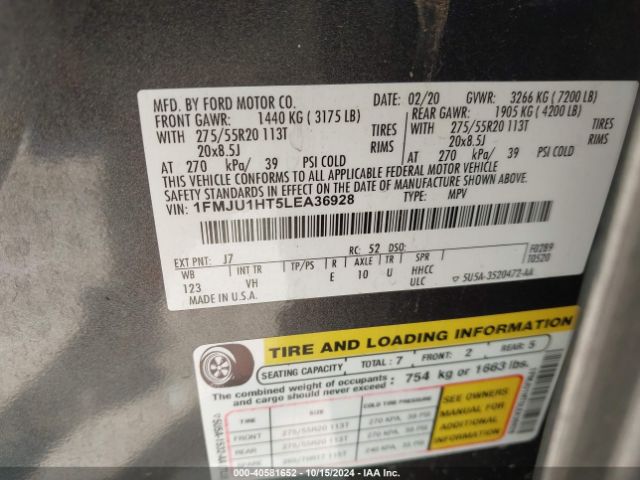 1FMJU1HT5LEA36928 Ford Expedition Xlt