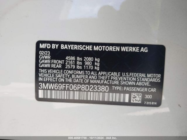 3MW69FF06P8D23380 BMW 330I
