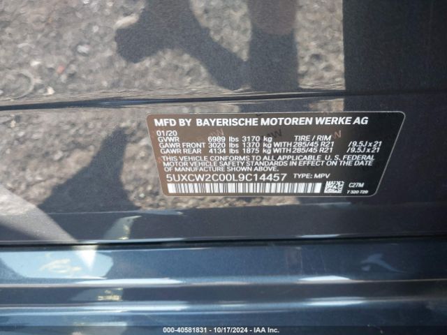 5UXCW2C00L9C14457 BMW X7 Xdrive40i