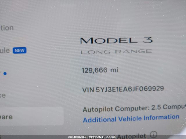 5YJ3E1EA6JF069929 Tesla Model 3 Long Range/mid Range