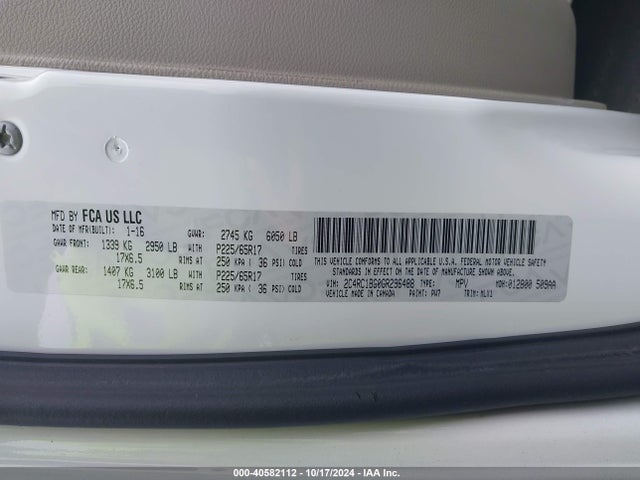 2C4RC1BG0GR296488 Chrysler Town & Country Touring