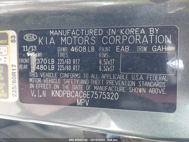 KIA Sportage Lx 2014 KNDPBCAC6E7575320 Image 9