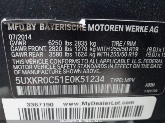 5UXKR0C51E0K51234 BMW X5 Xdrive35i