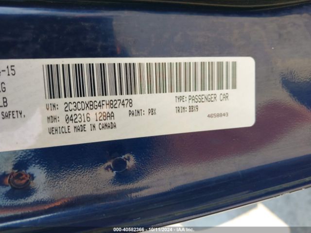 2C3CDXBG4FH827478 Dodge Charger Se