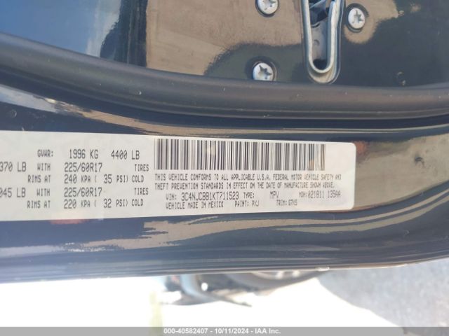 3C4NJCBB1KT711523 Jeep Compass Sun And Wheel Fwd