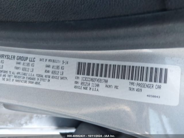 1C3CCCAB2FN591700 Chrysler 200 Limited