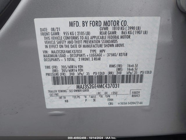 Ford Ecosport Se 2021 MAJ3S2GE4MC437031 Image 9