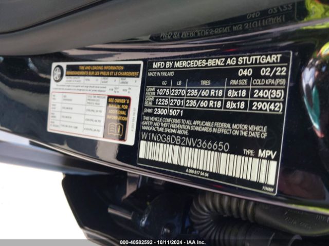 W1N0G8DB2NV366650 Mercedes-Benz Glc 300 Suv