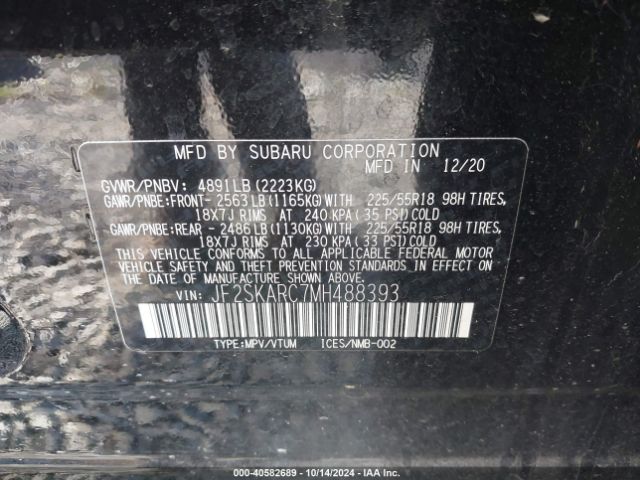 JF2SKARC7MH488393 Subaru Forester Sport