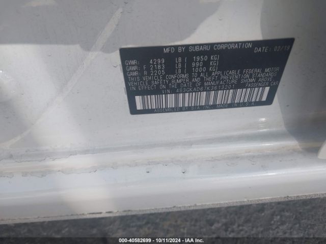 4S3GKAD67K3613201 Subaru Impreza 2.0i Premium