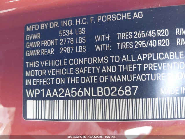 2022 PORSCHE MACAN WP1AA2A56NLB02687 Photo 8