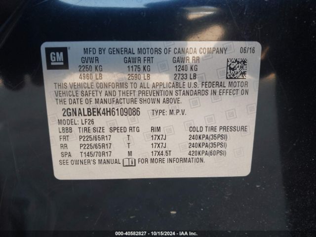 2GNALBEK4H6109086 Chevrolet EQUINOX LS