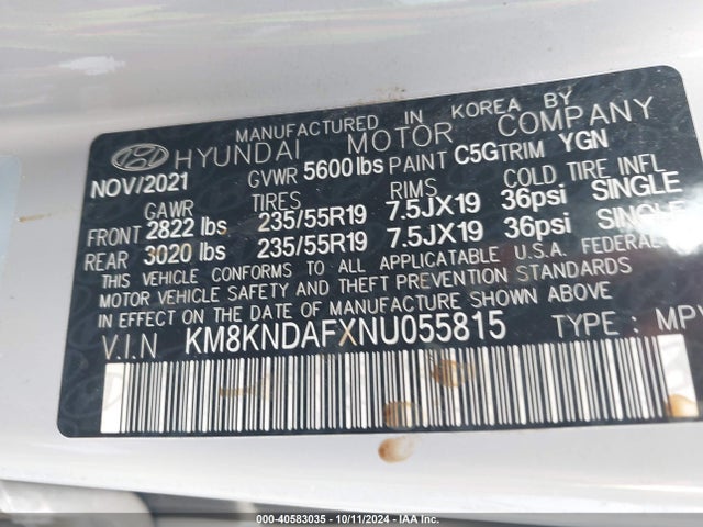Hyundai Ioniq 5 Sel 2022 KM8KNDAFXNU055815 Image 9