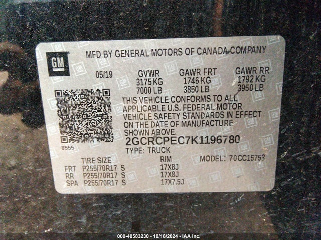 Chevrolet Silverado 1500 Ld Lt 2019 2GCRCPEC7K1196780 Image 26