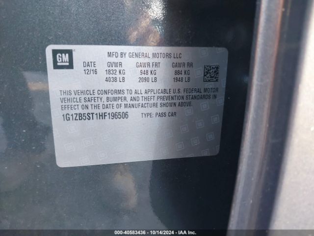 1G1ZB5ST1HF196506 Chevrolet MALIBU LS