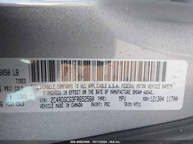 2C4RDGCG3FR652560 Dodge Grand Caravan Sxt