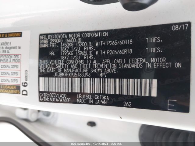 2018 LEXUS 460 JTJBM7FX9J5183393 Photo 8