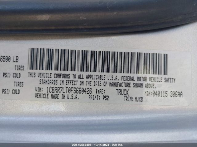1C6RR7LT0FS660426 RAM 1500 Outdoorsman