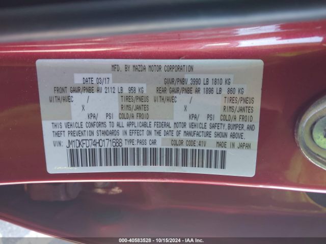 JM1DKFD74H0171688 Mazda Cx-3 Grand Touring