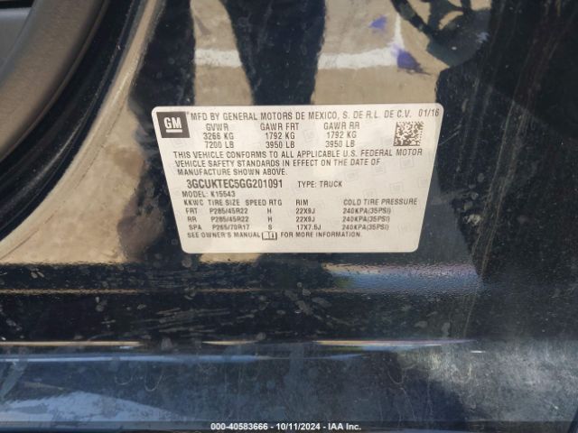 3GCUKTEC5GG201091 Chevrolet Silverado 1500 High Country