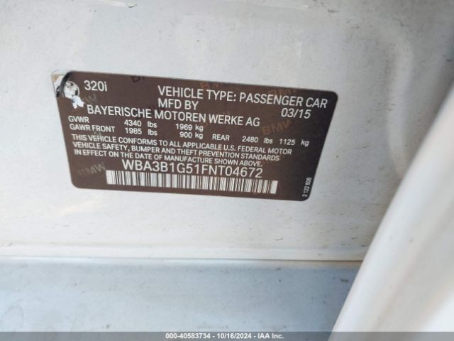 WBA3B1G51FNT04672 BMW 320i