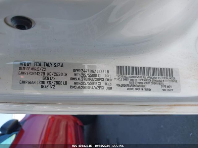ZFBHRFAB5N6W97877 RAM Promaster City Cargo Van