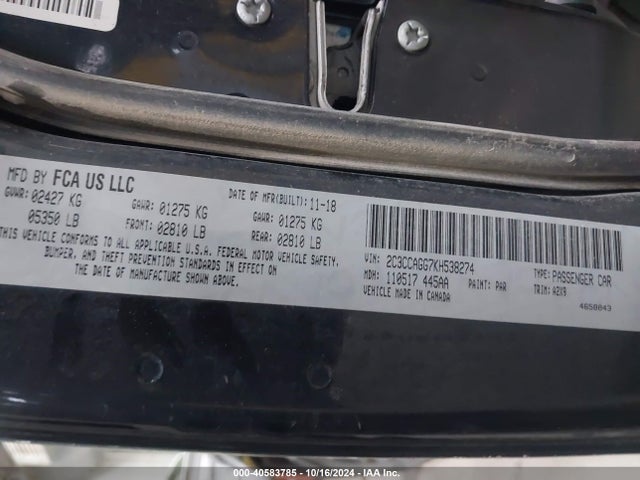 Chrysler 300 300s Awd 2019 2C3CCAGG7KH538274 Image 9