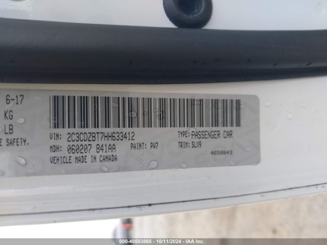 2C3CDZBT7HH633412 Dodge Challenger R/t Plus Shaker