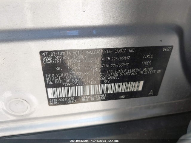 Toyota Rav4 Xle 2023 2T3W1RFV6PC228459 Image 9