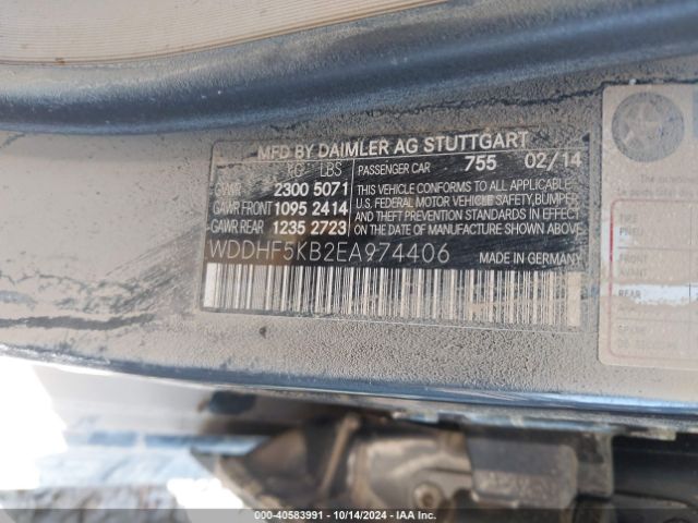 WDDHF5KB2EA974406 Mercedes-Benz E 350