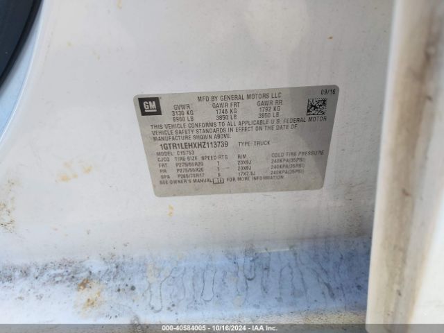 1GTR1LEHXHZ113739 GMC SIERRA 1500