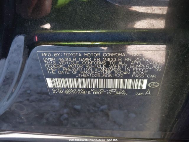 JTHBA1D25J5081572 Lexus IS 300