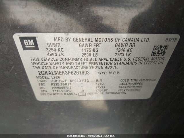 2GKALMEK3F6267893 GMC Terrain Sle-1