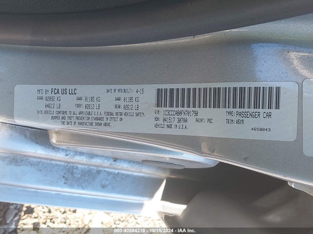 Chrysler 200 Limited 2015 1C3CCCAB0FN701790 Image 9