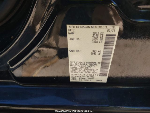 1N4BL4DV1PN348437 Nissan Altima Sv Fwd