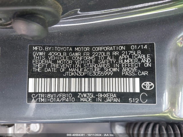 JTDKN3DP1E3055999 Toyota PRIUS PLUG-IN