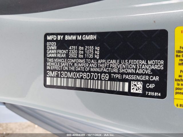 3MF13DM0XP8D70169 BMW M2